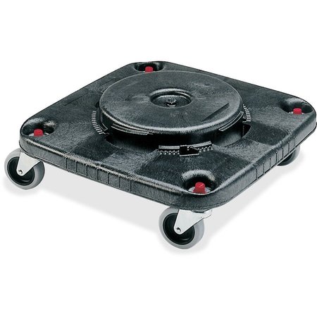 RUBBERMAID COMMERCIAL Brute Square Dolly, f/28/40/50 Gal, 17-1/4"x6-1/4", Black RCP353000BK